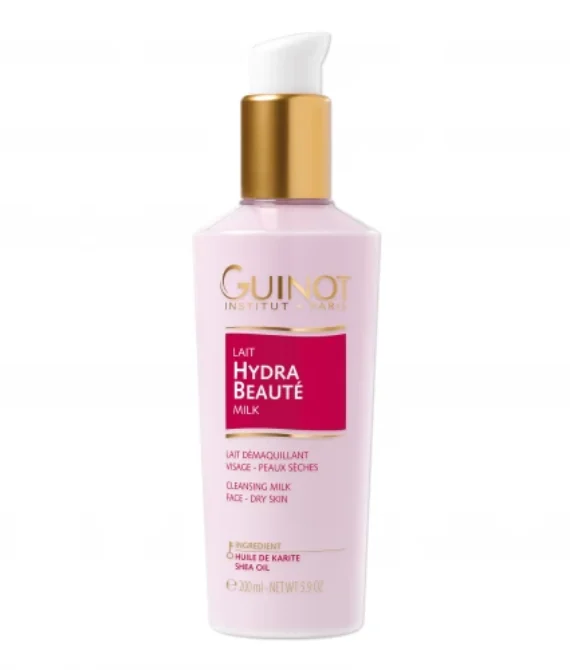 GUINOT Hydra Beauté Milk – Raminamasis valomasis pienelis sausai odai 200 ml